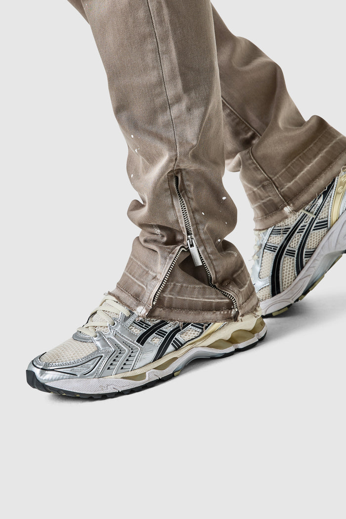 Enzo Slim Painter Jean - Washed Taupe