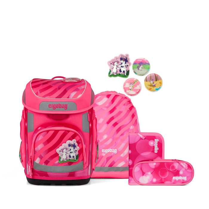 Ergobag Cubo KuntBärbuntes Einhorn NEO Schulranzenset 5tlg.