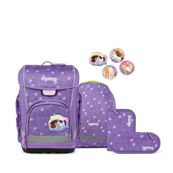 Ergobag Cubo Light Schulranzenset 5tlg. PonyBäradies