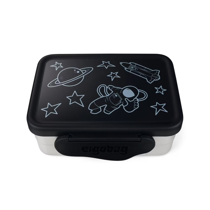 Ergobag Edelstahl Brotdose schwarz (Astronaut)