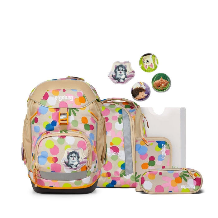 Ergobag Pack Schulrucksack Set 6-teilig Flower PowBär