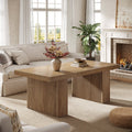 Farmhouse Coffee Table with Wavy Double Base