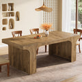 Farmhouse Dining Table, 70.87" Rectangular Kitchen Dining Table for 6-8 People