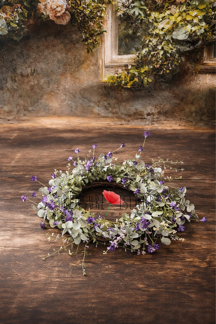 Floral Wreath spring lilac and colour