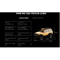FMS 1:18 TOYOYA LC80 RTR Blue