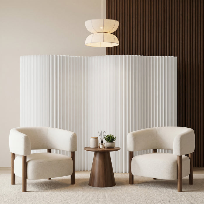 Folding Paper Room Divider, Expandable Freestanding Partition Wall for Home & Office