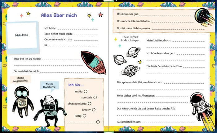 Freundebuch "Meine Freunde" Weltraum
