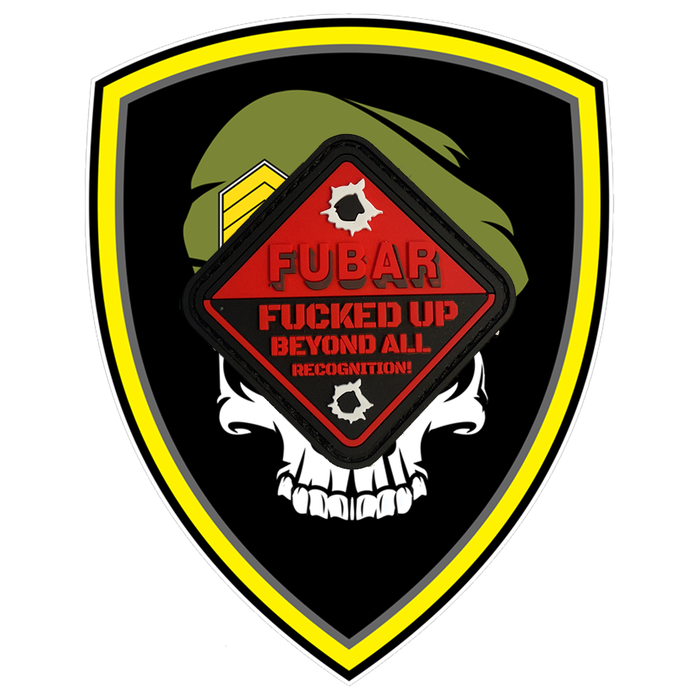 FUBAR F#$%ed Up Beyond All Recognition! Velcro Patch