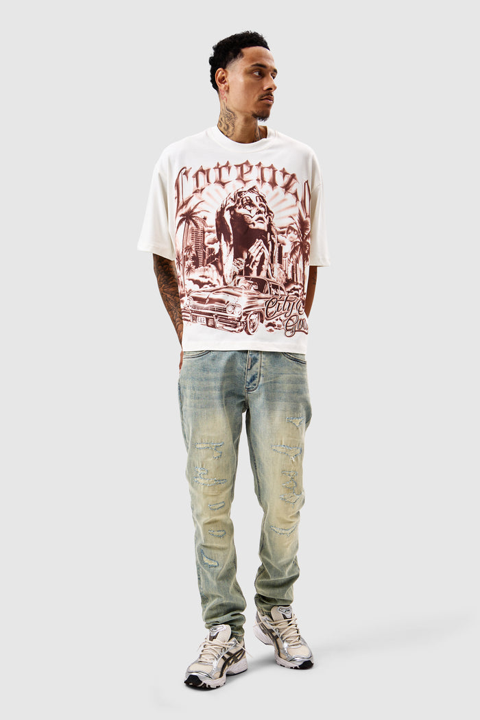 Furio Slim Jean  - Blue Tint