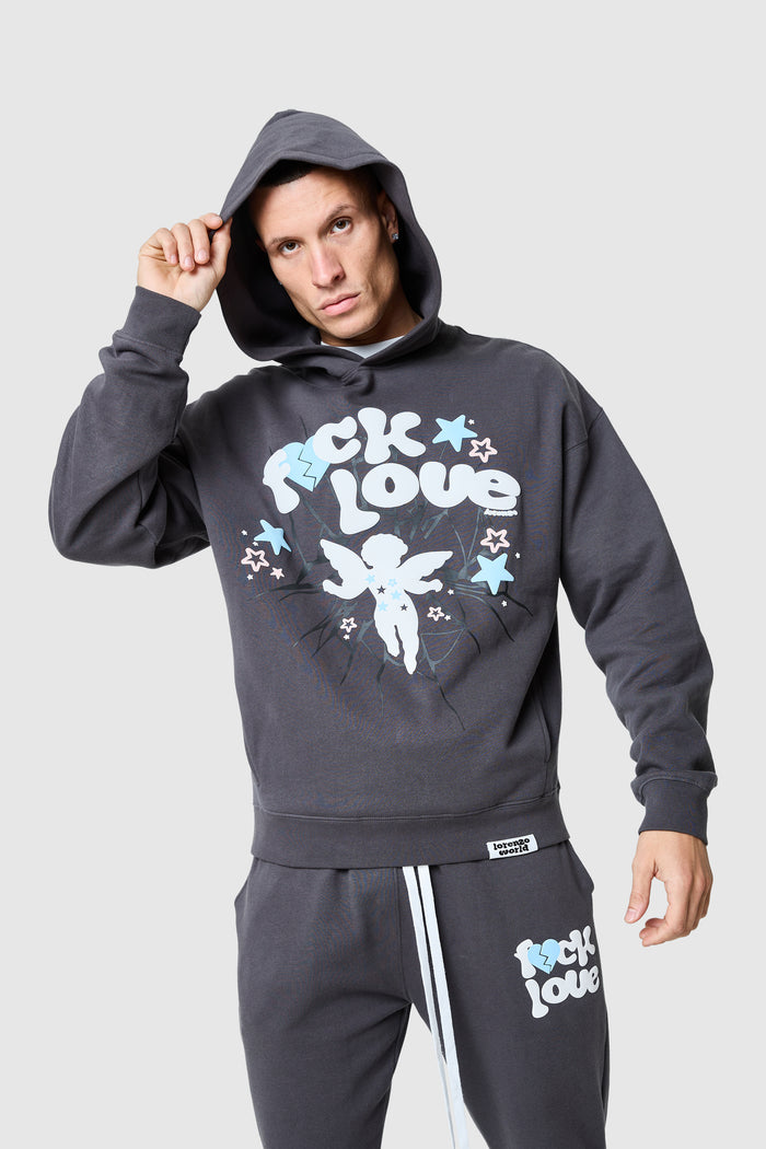 Fxck Love Hood - Volcano Grey