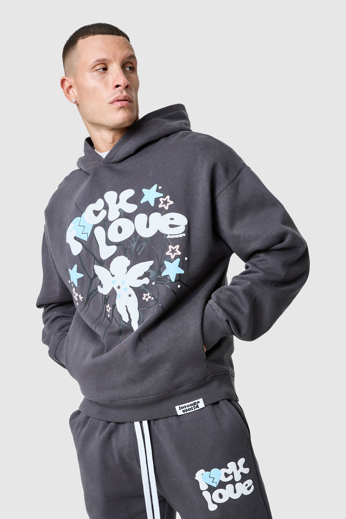 Fxck Love Hood - Volcano Grey