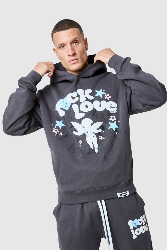Fxck Love Hood - Volcano Grey