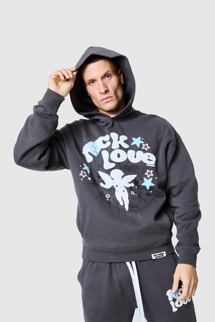 Fxck Love Hood - Volcano Grey