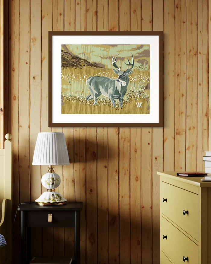 Golden Still Buck | Austin Williams Art | austinwilliamsart.com