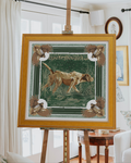 Green On the Hunt Framed Scarf Print