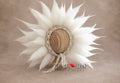 Pure Cloud hand-felted wool Petal Bonnet for newborn and sitter photography