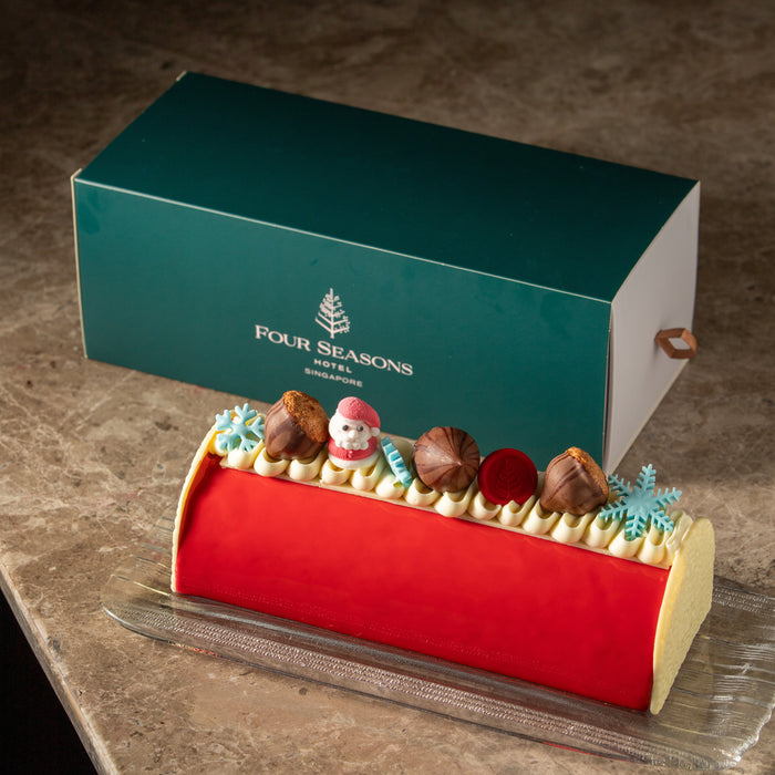 Hazelnut Royaltine Yule Log Cake