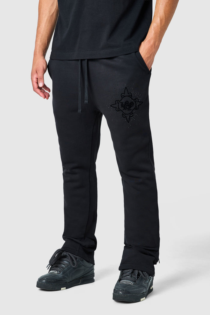 Icon Diamante Jogger - Black