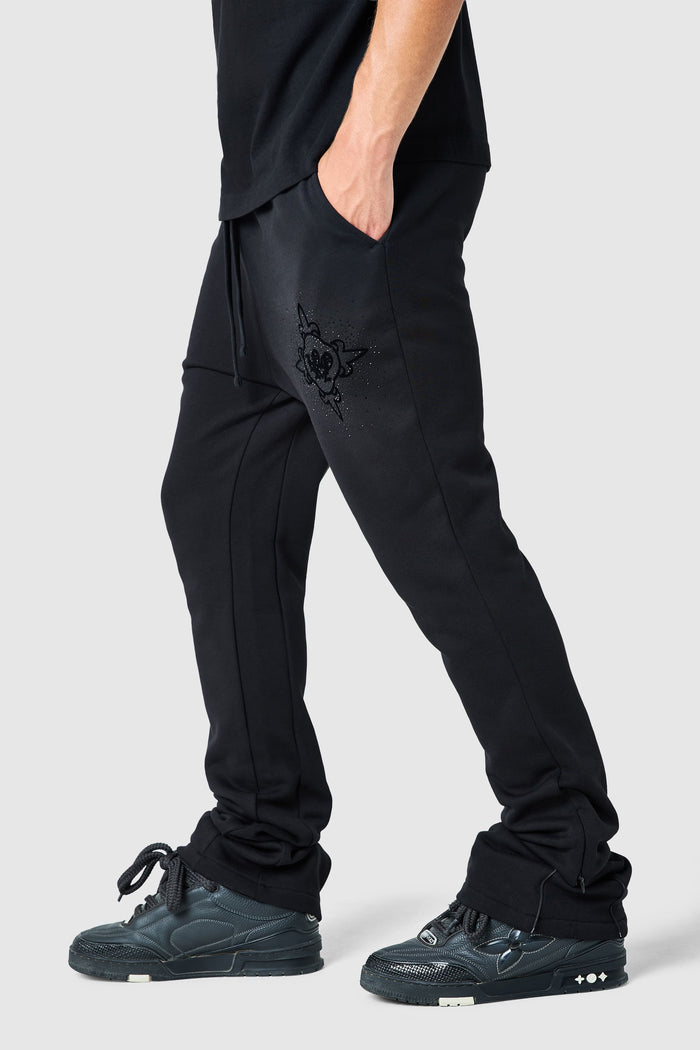 Icon Diamante Jogger - Black