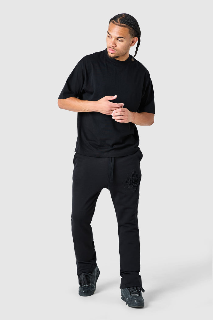 Icon Diamante Jogger - Black