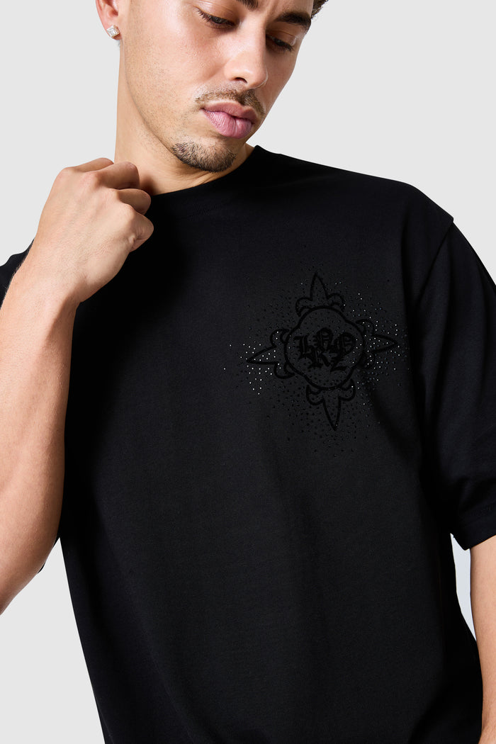 Icon Diamante Tee - Black