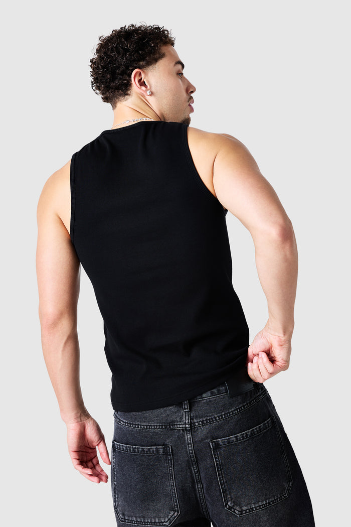 Icon Jewel Vest Twinset - Black / White