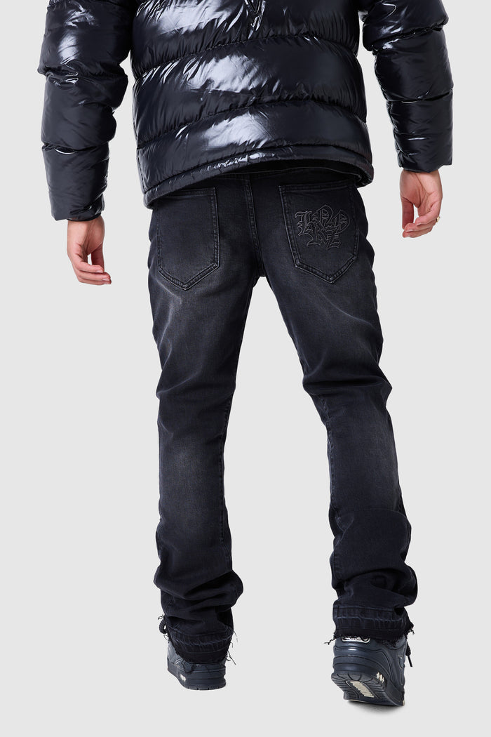 Icon Patch Flare Jean - Black