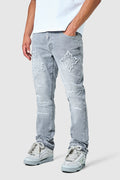 Icon Patch Flare Jean - Light Grey