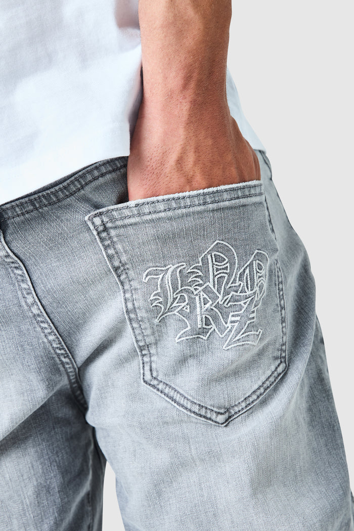 Icon Patch Flare Jean - Light Grey