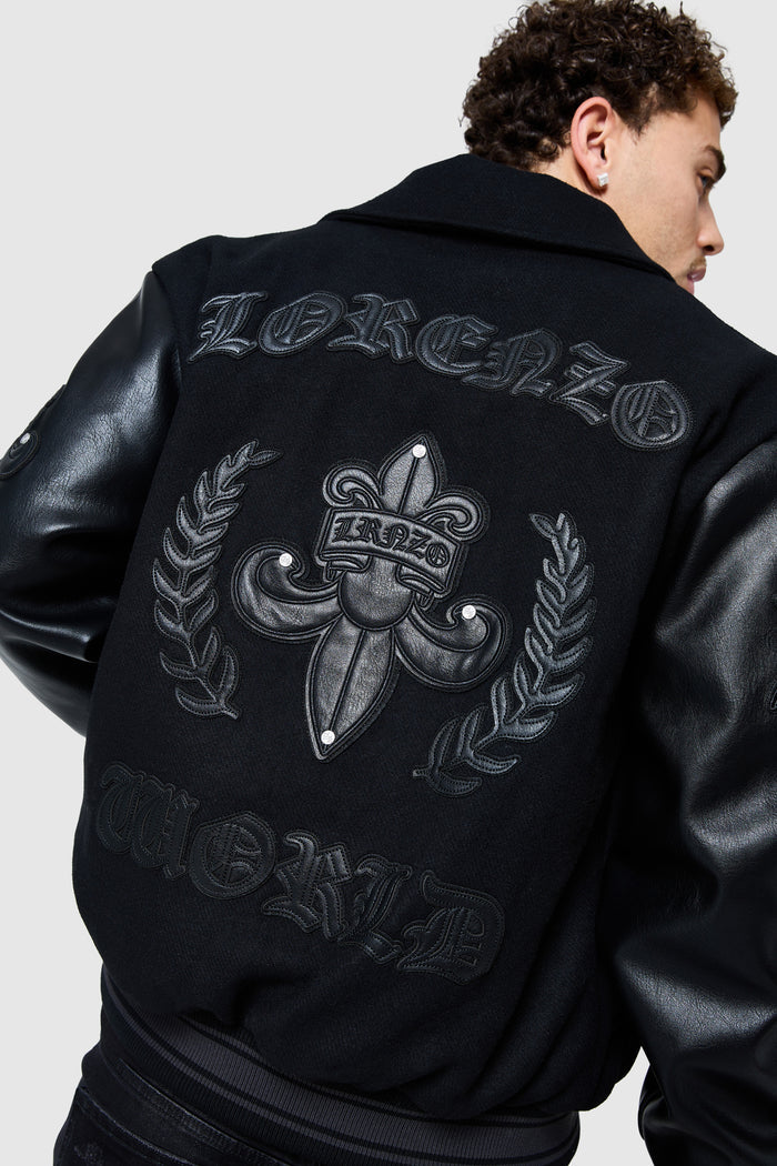 Icon Varsity Jacket - Black