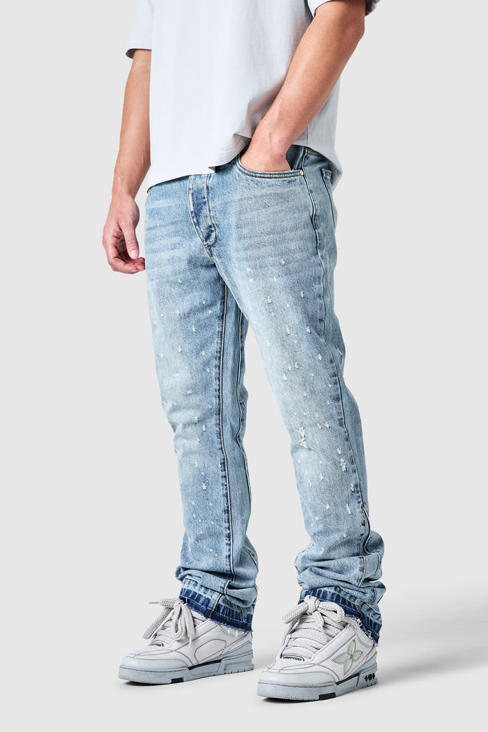 Inferno Flare Jean - Light Blue Stone Wash