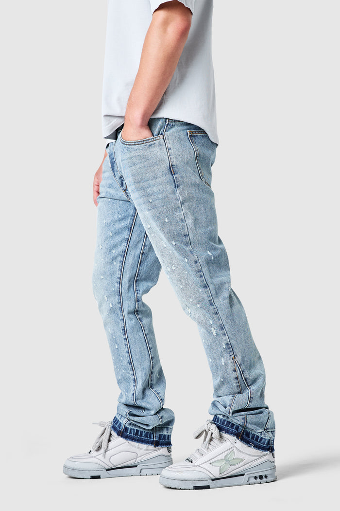Inferno Flare Jean - Light Blue Stone Wash