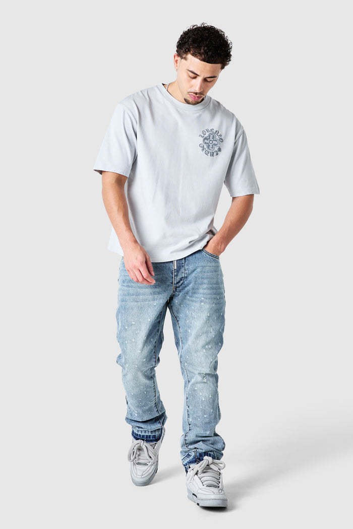 Inferno Flare Jean - Light Blue Stone Wash