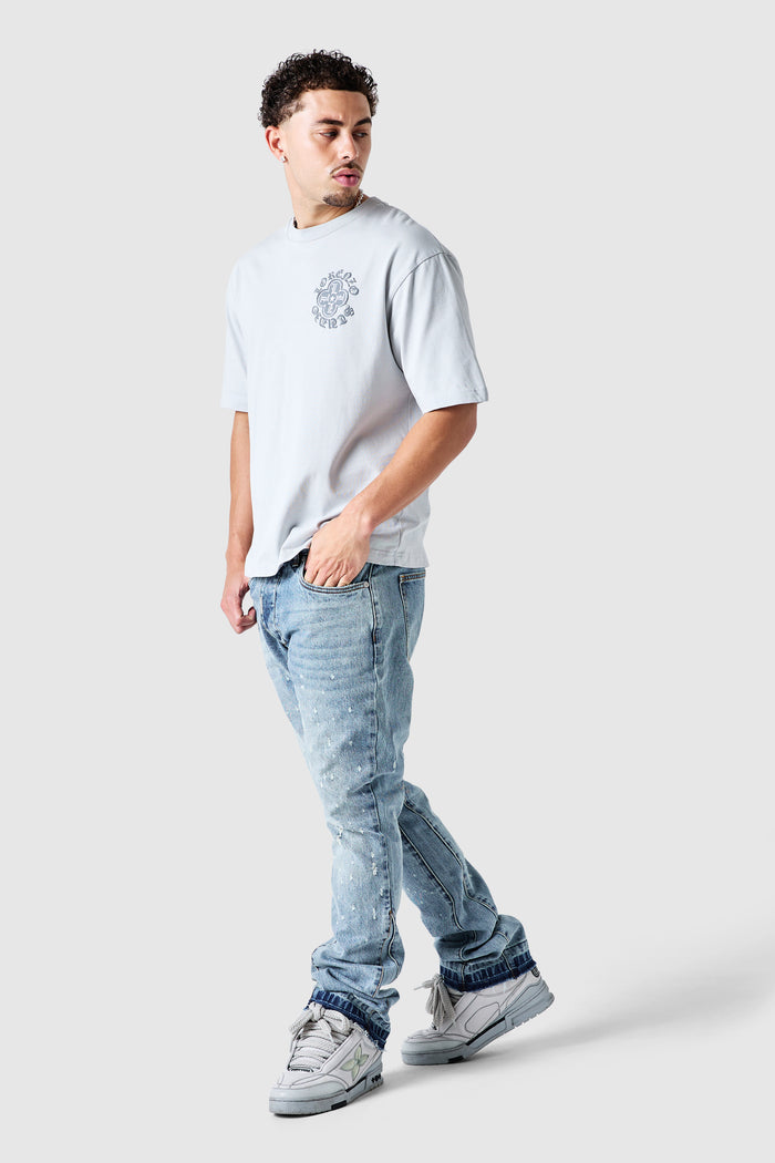 Inferno Flare Jean - Light Blue Stone Wash