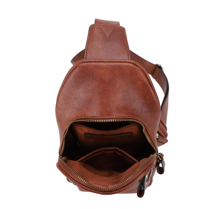 Jeannie Concealed Carry Lock and Key Sling Shoulder Backpack