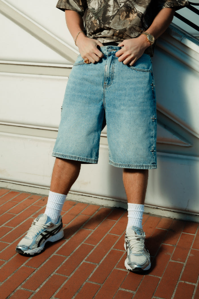 Jewel Jort - Blue Stone Wash