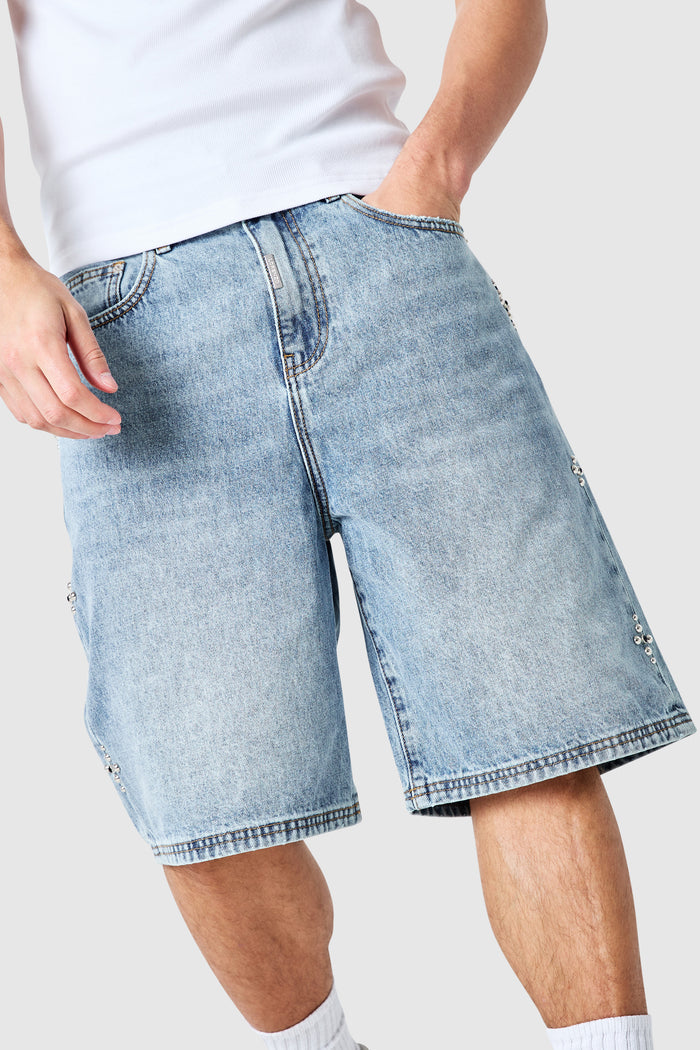 Jewel Jort - Blue Stone Wash
