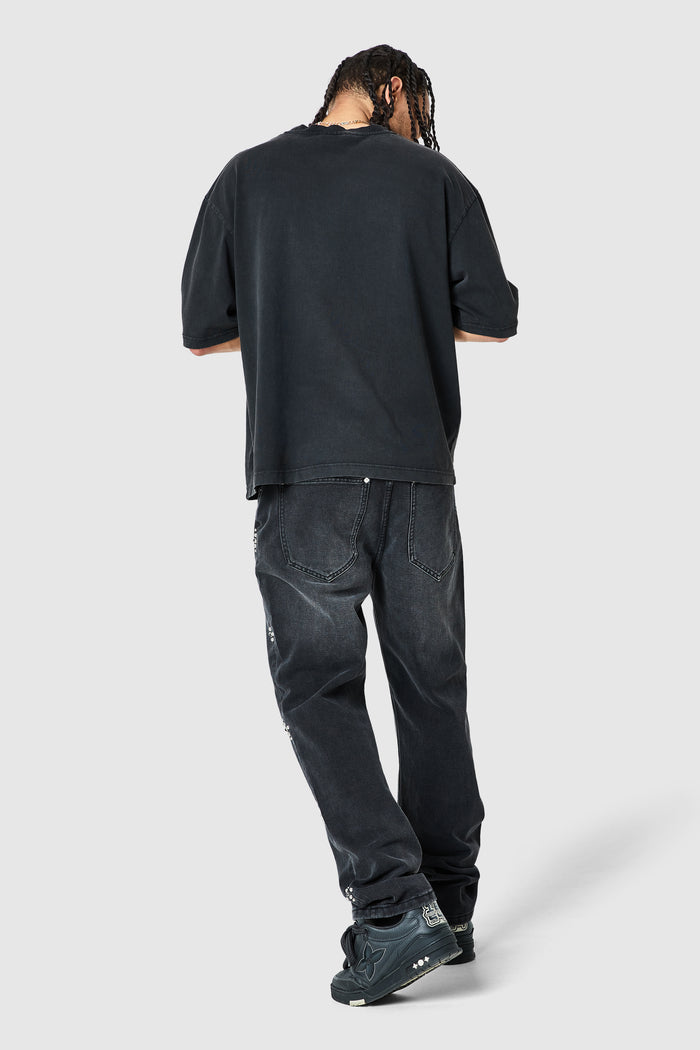 Jewel Straight Jean - Black