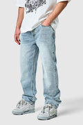Jewel Straight Jean - Blue Stone Wash