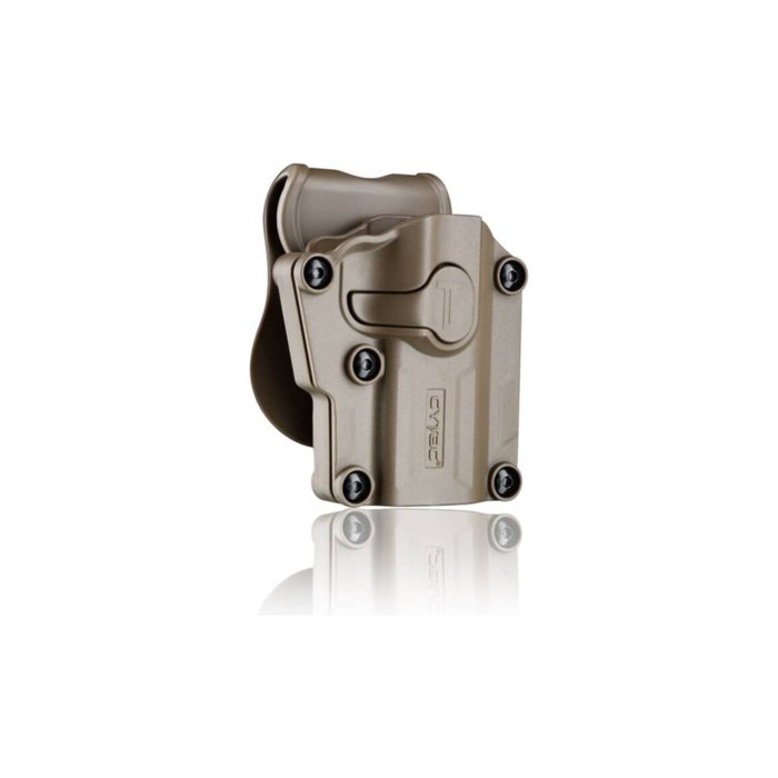 Khaki Cytac MegaFit Gen 2 Universal Holster with Belt Clip Attachment - Right Handed