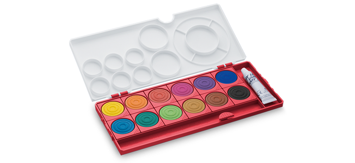 LAMY Deckfarbkasten aquaplus 12 Farben (rot)
