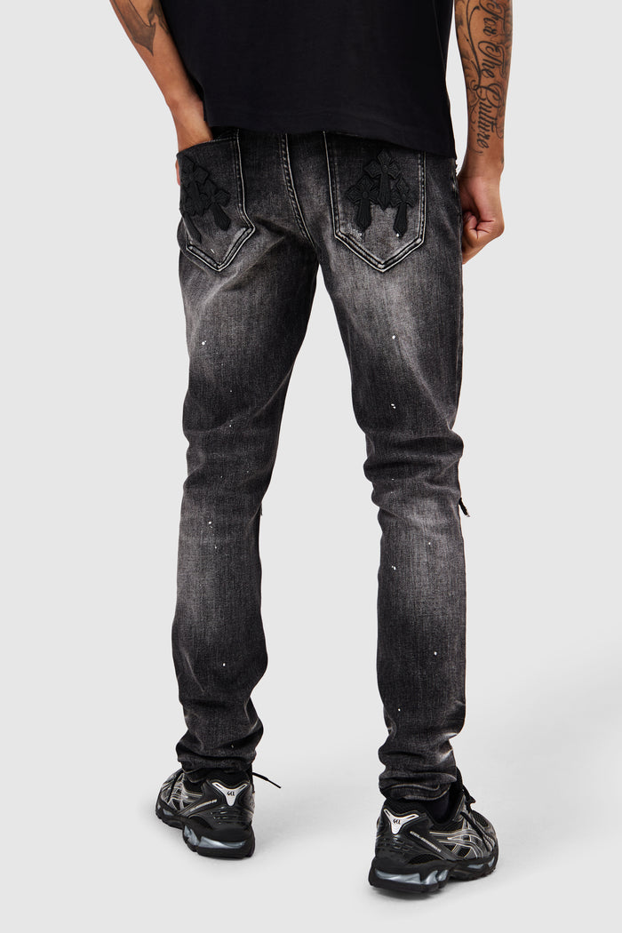Leone Slim Jean  - Faded Black