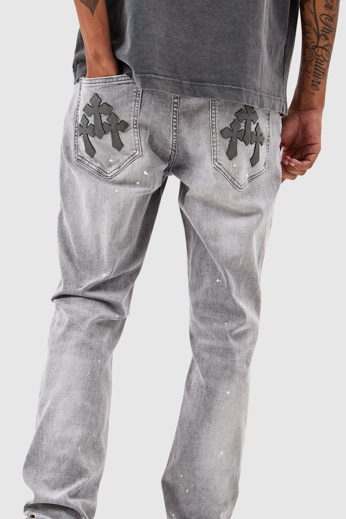 Leone Slim Jean  - Light Grey
