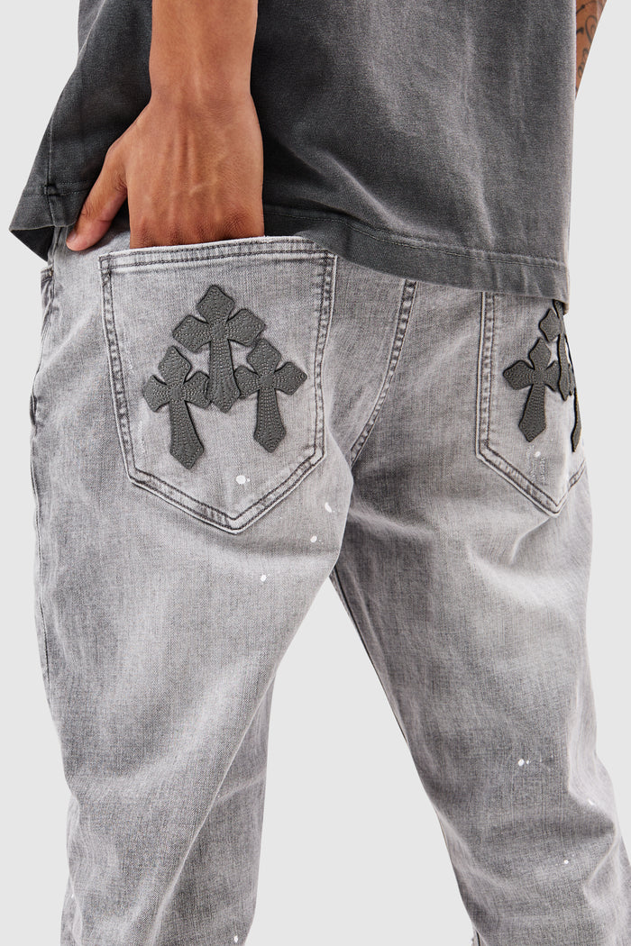Leone Slim Jean  - Light Grey