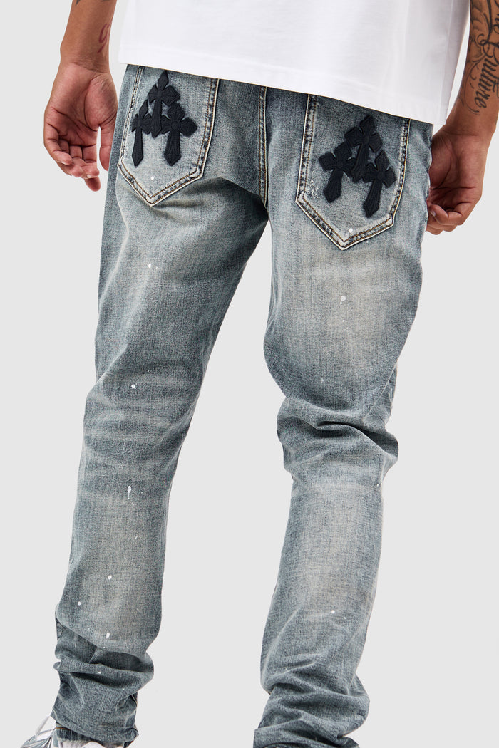 Leone Slim Jean  - Mid Blue