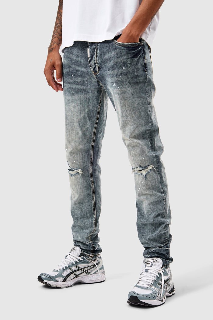Leone Slim Jean  - Mid Blue