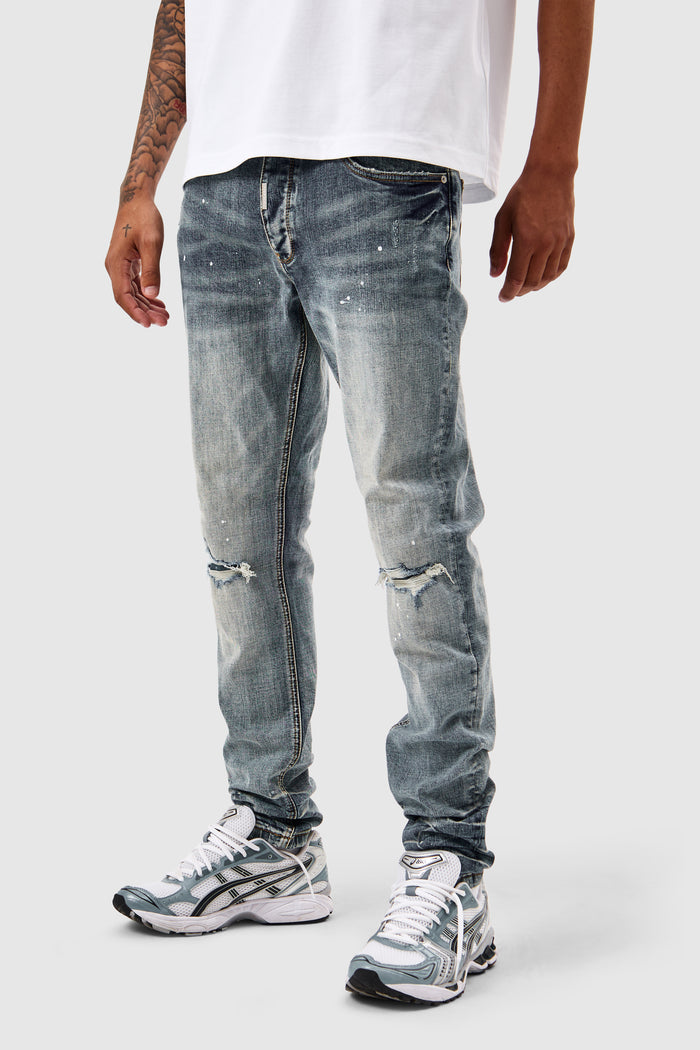 Leone Slim Jean  - Mid Blue