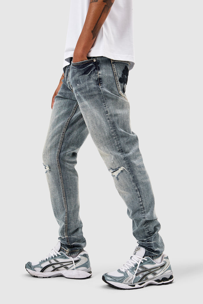 Leone Slim Jean  - Mid Blue