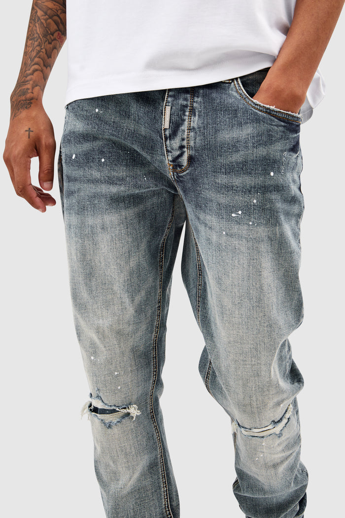 Leone Slim Jean  - Mid Blue