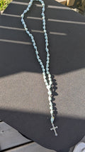 Light Blue Knotted Rosary, Large